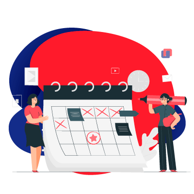 Universidad del Norte - estudiante puntual - programando en calendario